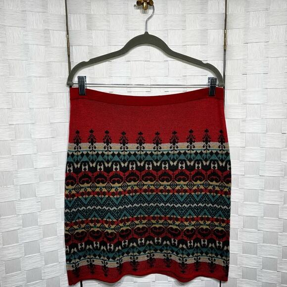 Peruvian Connection Women’s Multi Color Skirt Size Small Aztec Colorful Print - Picture 4 of 8
